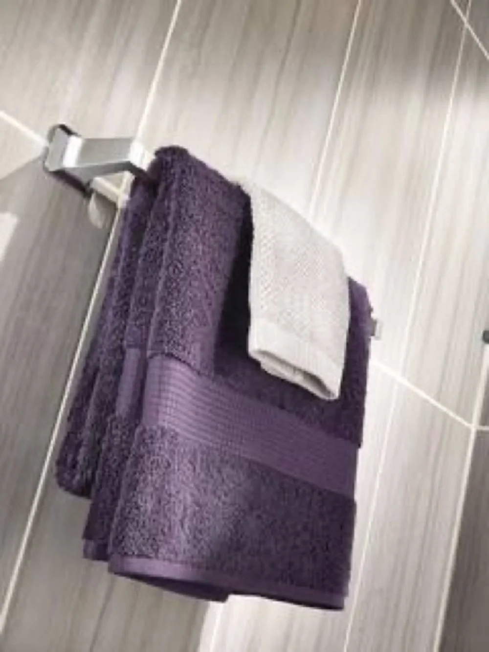 Chrome Finish Square Towel Bar